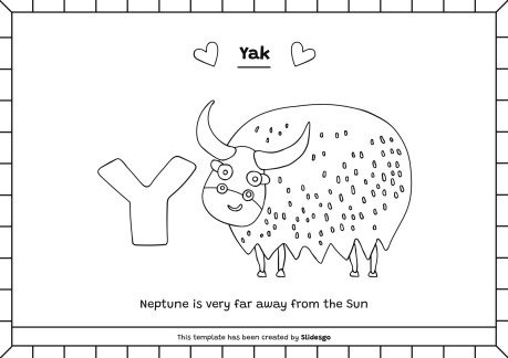 Alphabet and Animals Coloring Activities presentation template 