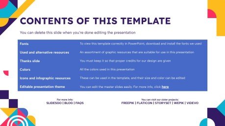 Colorful Geometric Project Proposal presentation template 