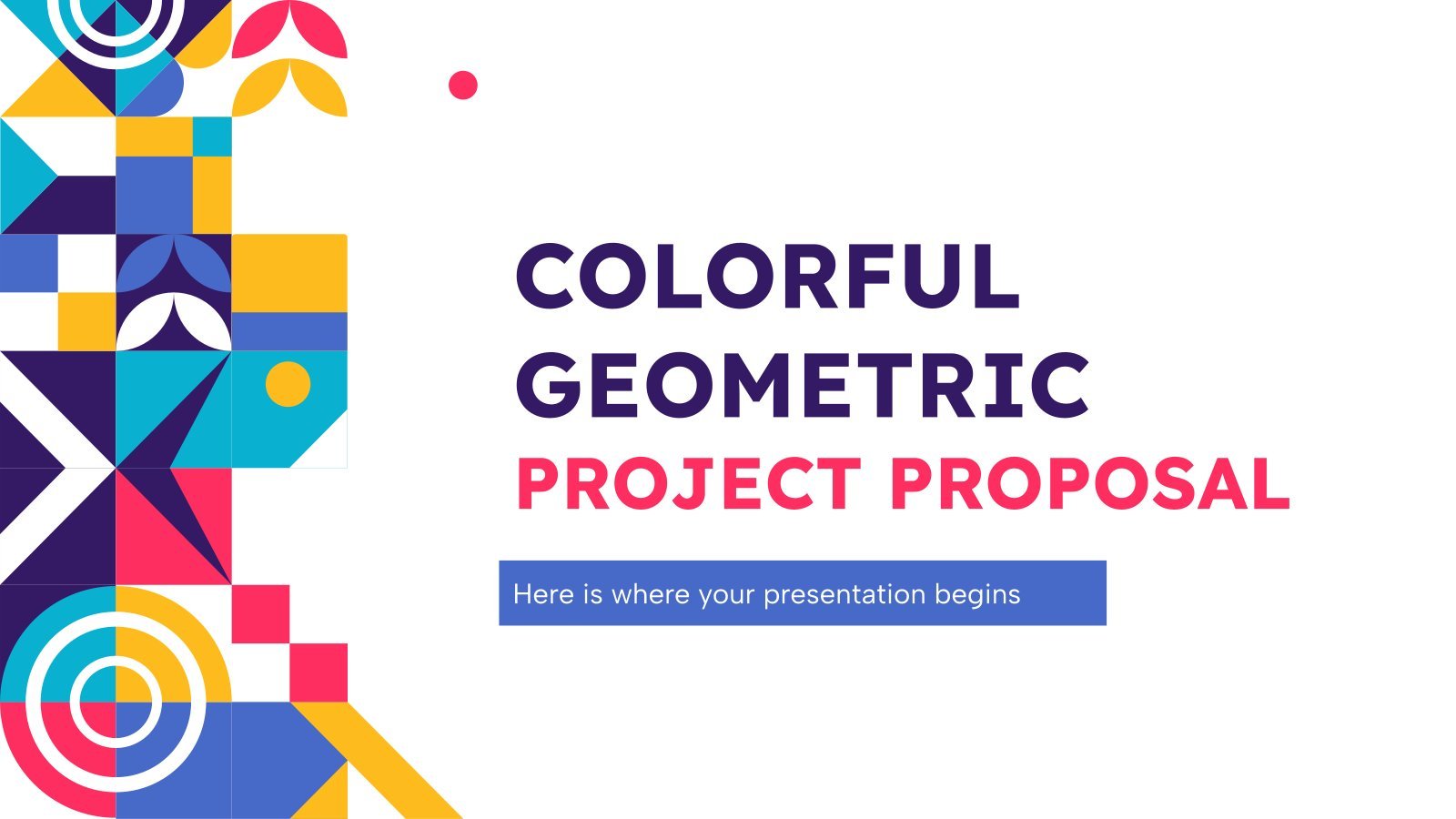 Modelo de apresentação Proposta de projeto geométrica colorida