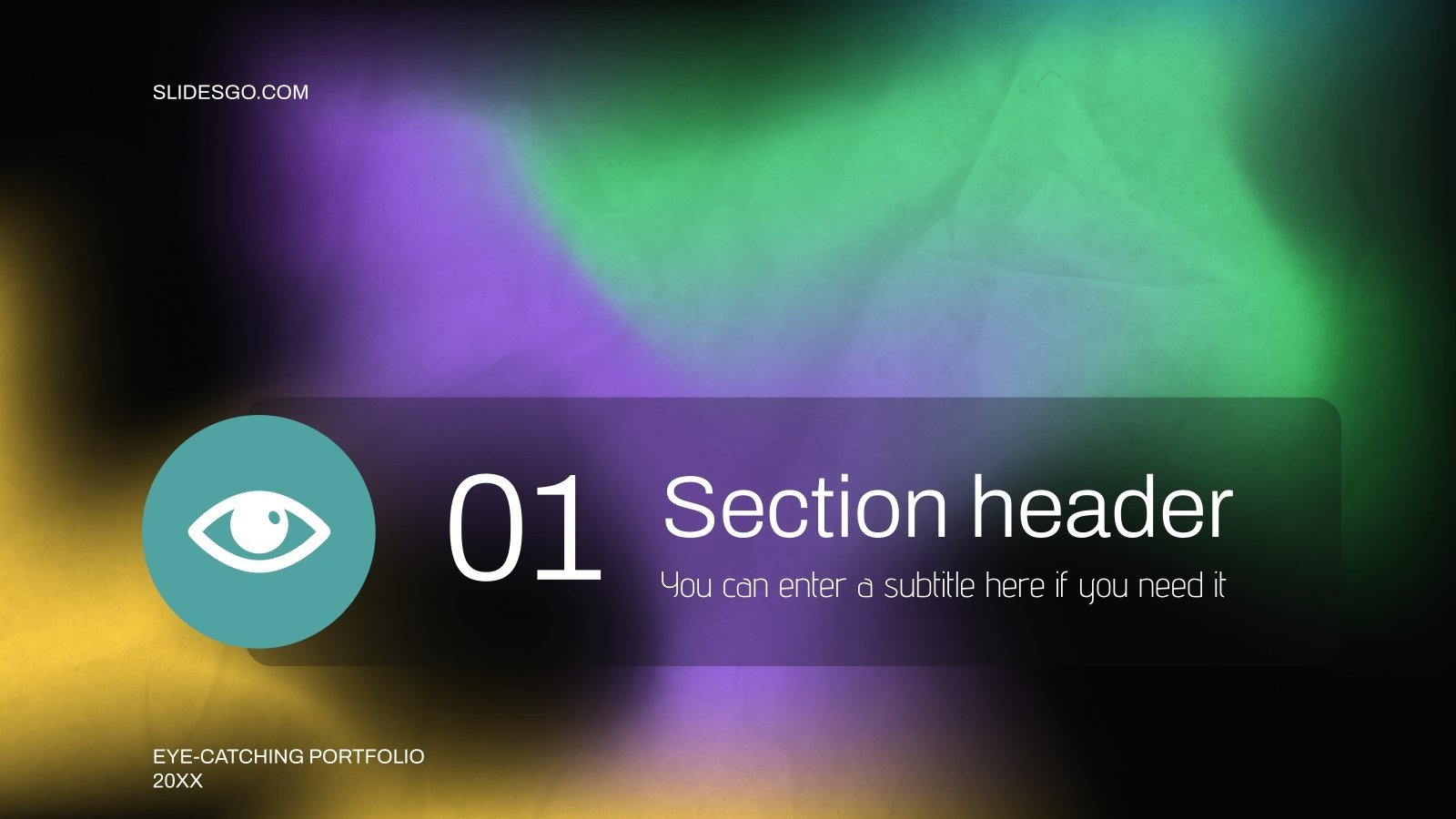 EyeCatching Portfolio Google Slides & PowerPoint template