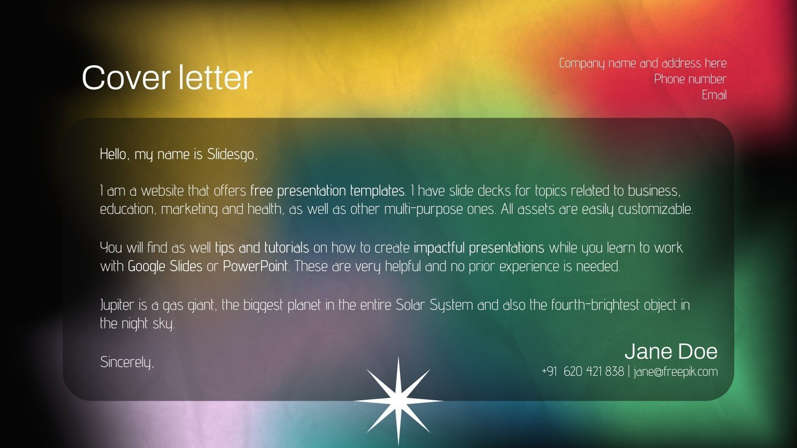 EyeCatching Portfolio Google Slides & PowerPoint template