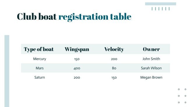 Seaport Club presentation template 