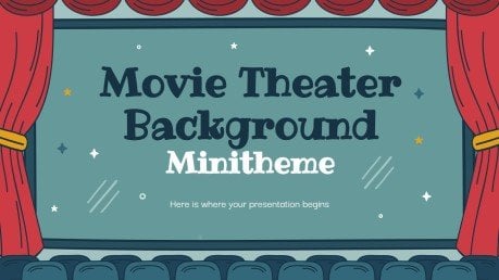 Minithème d'arrière-plan de salle de cinéma Modèles de présentation