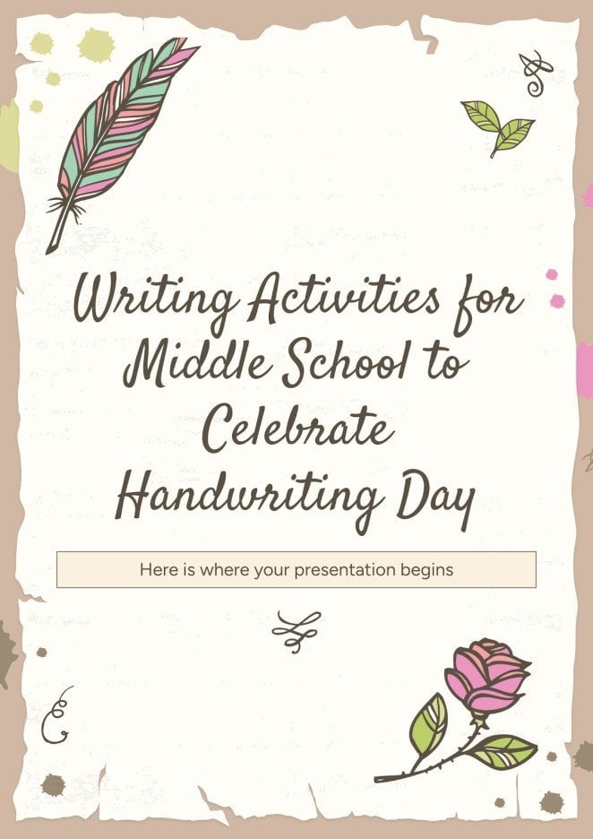 Activities for Middle School to Celebrate Handwriting Day