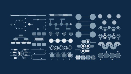 Thème avec quadrants pour l'éducation Modèles de présentation