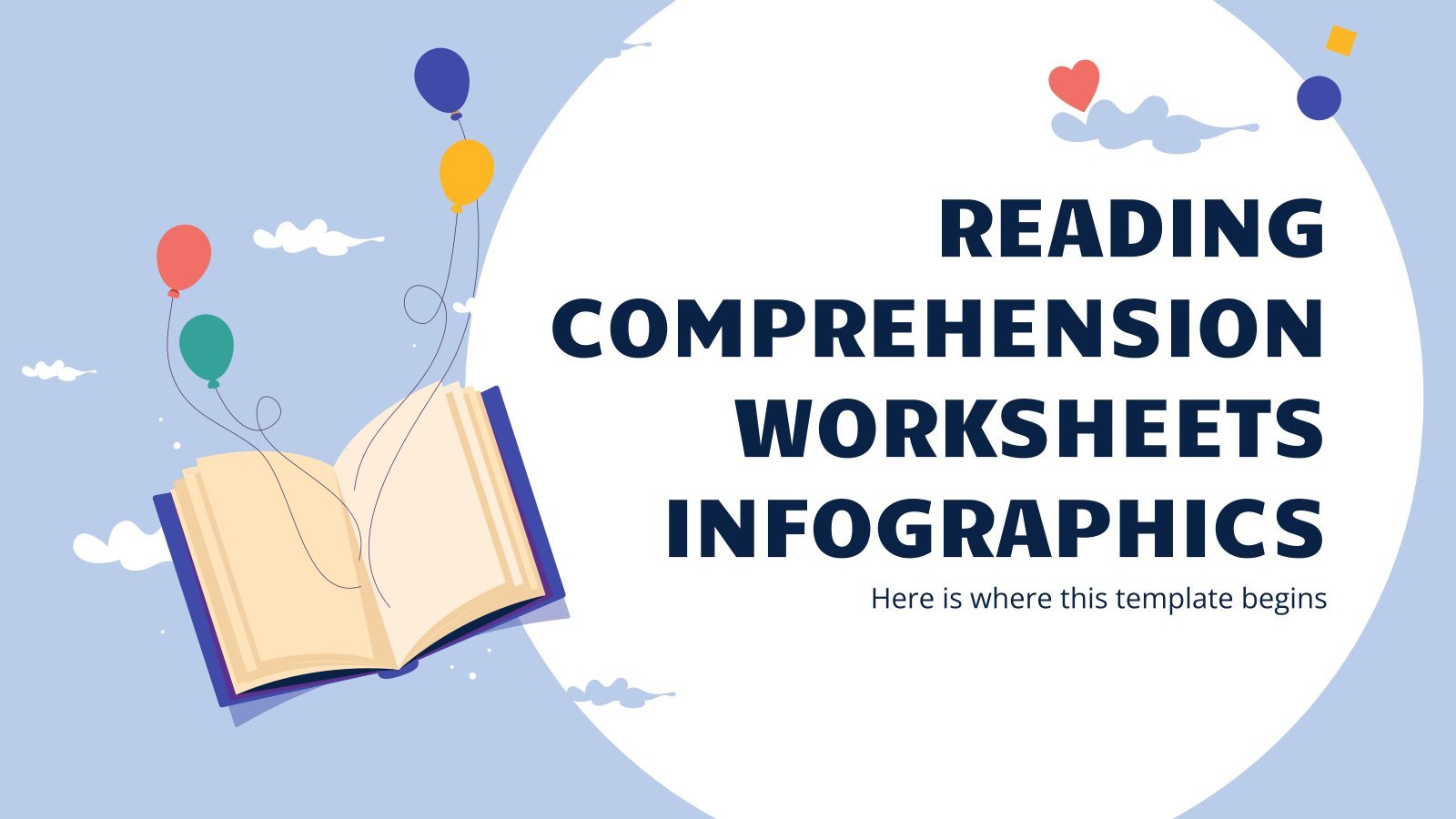 Arbeitsblätter zum Leseverstehen Infografiken Präsentationsvorlage