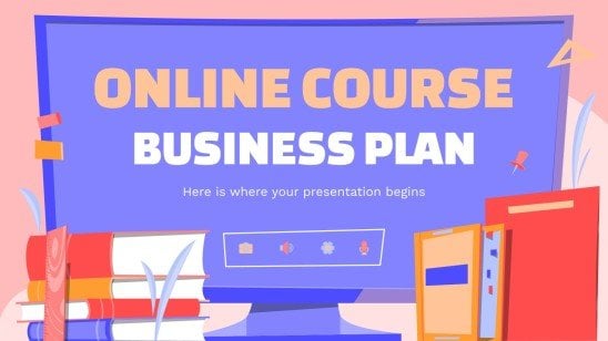 Online Course Business Plan presentation template 