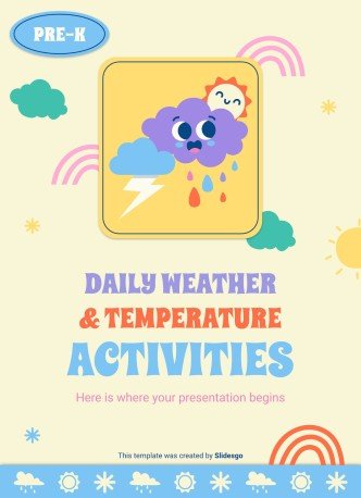 Daily Weather & Temperature Activities for Pre-K presentation template 