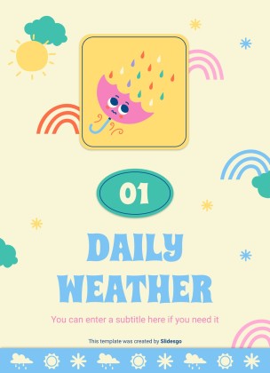 Daily Weather & Temperature Activities for Pre-K presentation template 