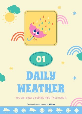 Daily Weather & Temperature Activities for Pre-K presentation template 