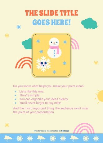 Daily Weather & Temperature Activities for Pre-K presentation template 
