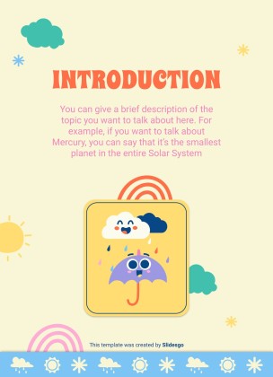 Daily Weather & Temperature Activities for Pre-K presentation template 