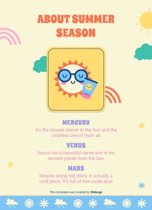 Daily Weather & Temperature Activities for Pre-K presentation template 