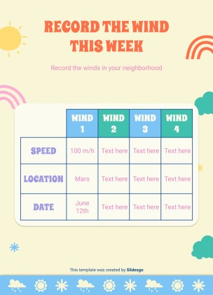 Daily Weather & Temperature Activities for Pre-K presentation template 