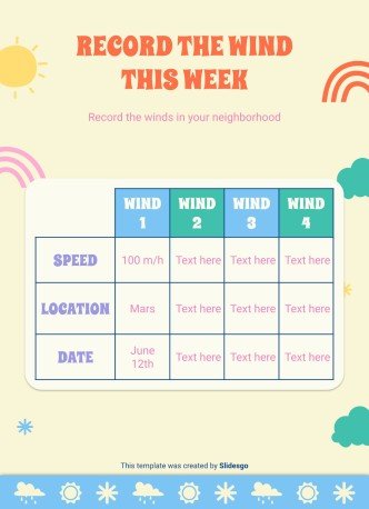 Daily Weather & Temperature Activities for Pre-K presentation template 