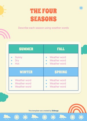 Daily Weather & Temperature Activities for Pre-K presentation template 