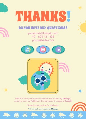 Daily Weather & Temperature Activities for Pre-K presentation template 