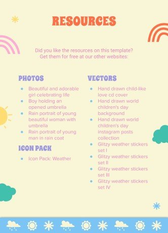 Daily Weather & Temperature Activities for Pre-K presentation template 