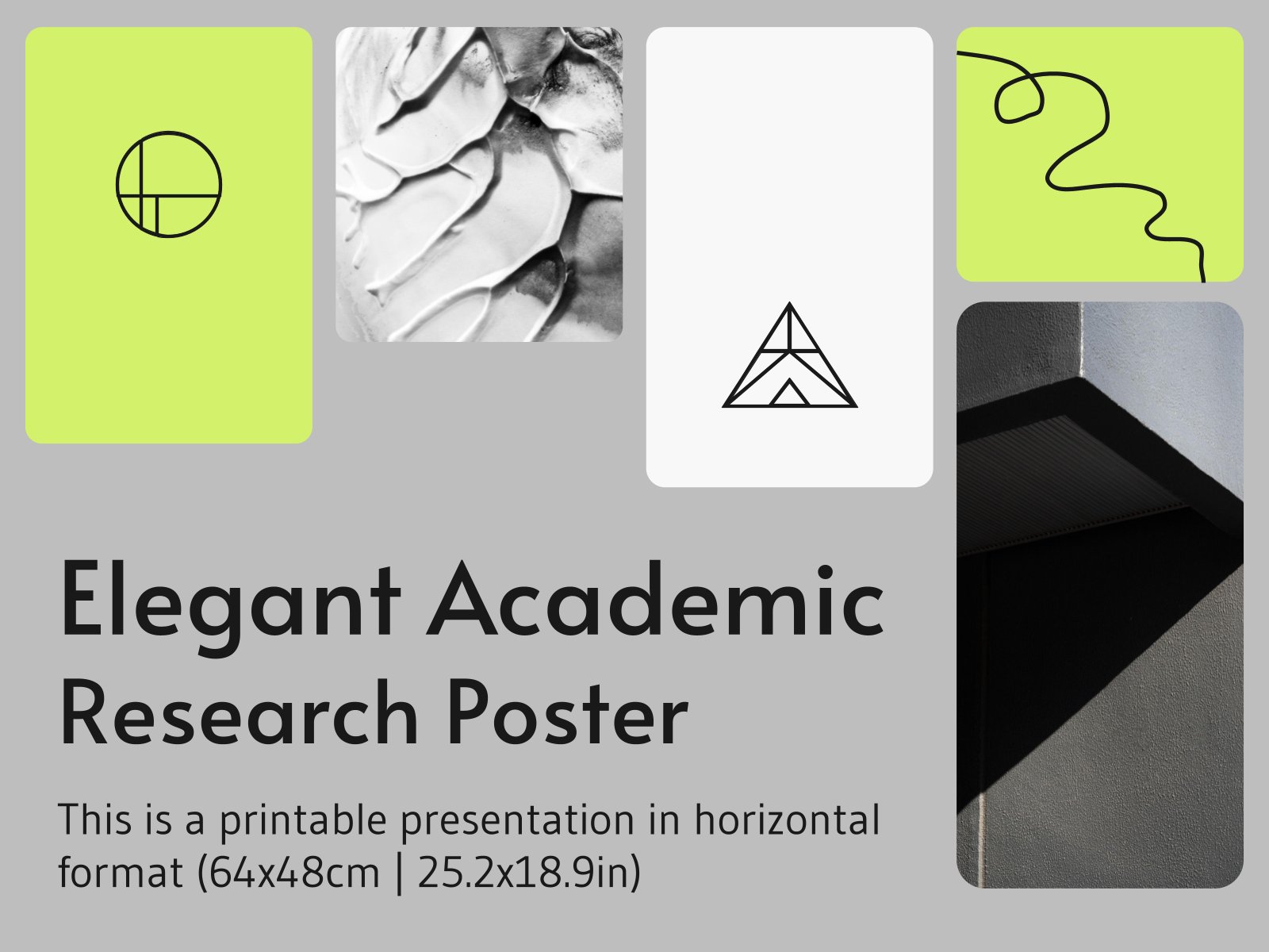 Elegant Academic Research Poster presentation template 