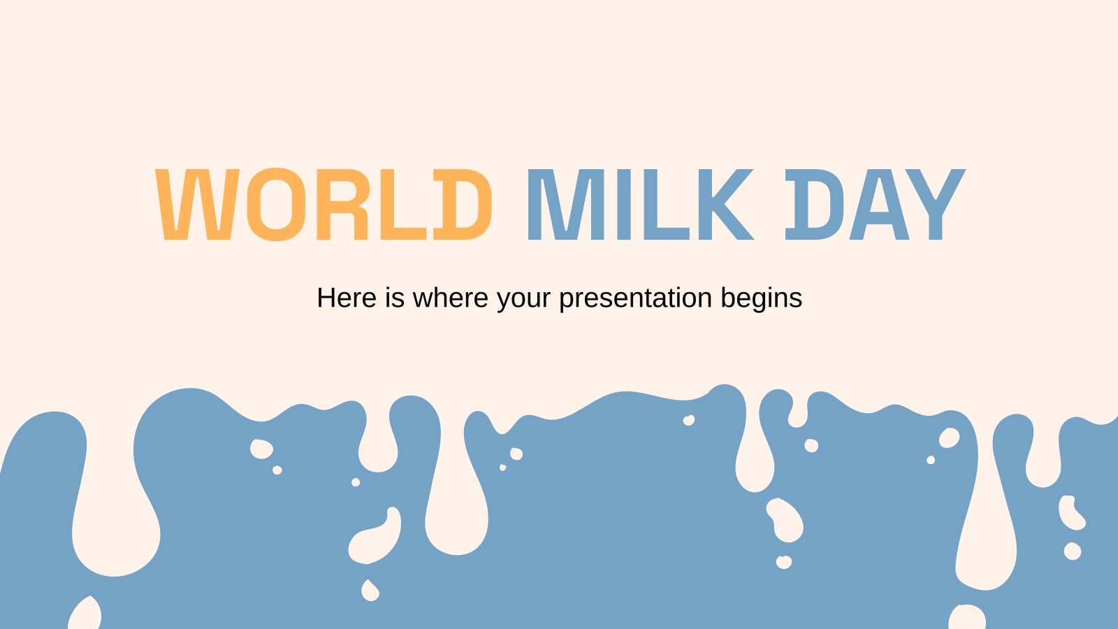 Plantilla de presentación Día Mundial de la Leche