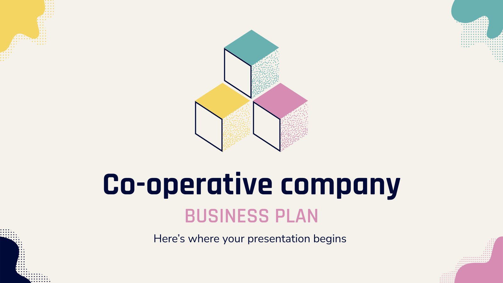 Co-operative Company Business Plan presentation template 