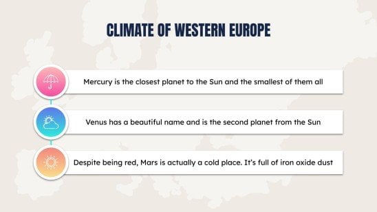 Geography Lesson for High School: West Europe presentation template 