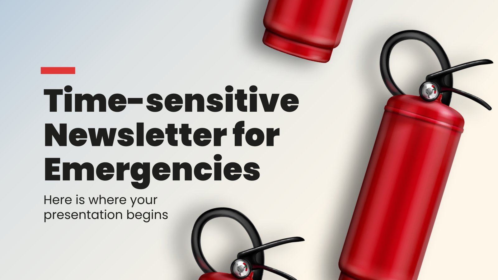 Time-sensitive Newsletter for Emergencies presentation template 