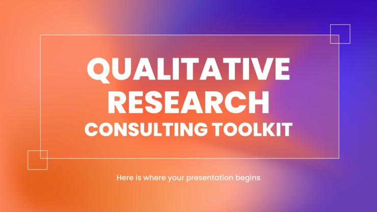 Boîte à outils du conseil en recherche qualitative Modèles de présentation