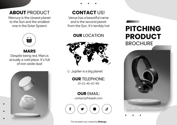 피칭 제품 브로셔 프레젠테이션 템플릿