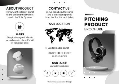 피칭 제품 브로셔 프레젠테이션 템플릿