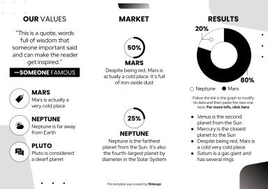 피칭 제품 브로셔 프레젠테이션 템플릿