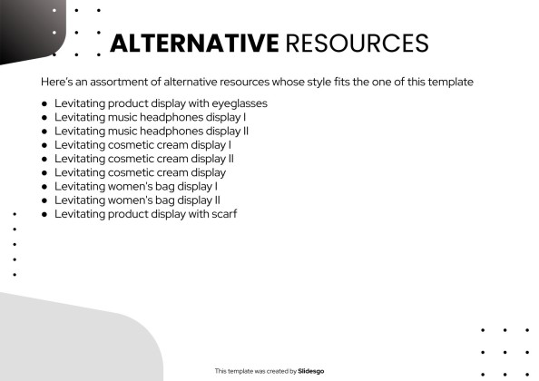피칭 제품 브로셔 프레젠테이션 템플릿