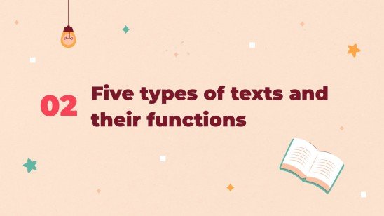 Types of Texts Part 1 presentation template 