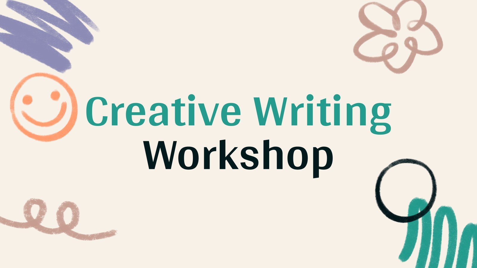 Slidesclass' Creative Writing Workshop presentation template 