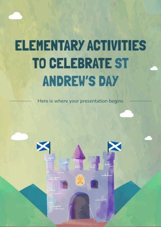 세인트 앤드루 데이를 기념하는 초등학교 활동 프레젠테이션 템플릿