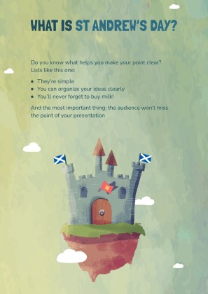세인트 앤드루 데이를 기념하는 초등학교 활동 프레젠테이션 템플릿