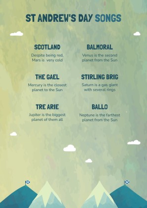 세인트 앤드루 데이를 기념하는 초등학교 활동 프레젠테이션 템플릿