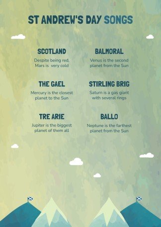 세인트 앤드루 데이를 기념하는 초등학교 활동 프레젠테이션 템플릿