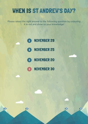 세인트 앤드루 데이를 기념하는 초등학교 활동 프레젠테이션 템플릿