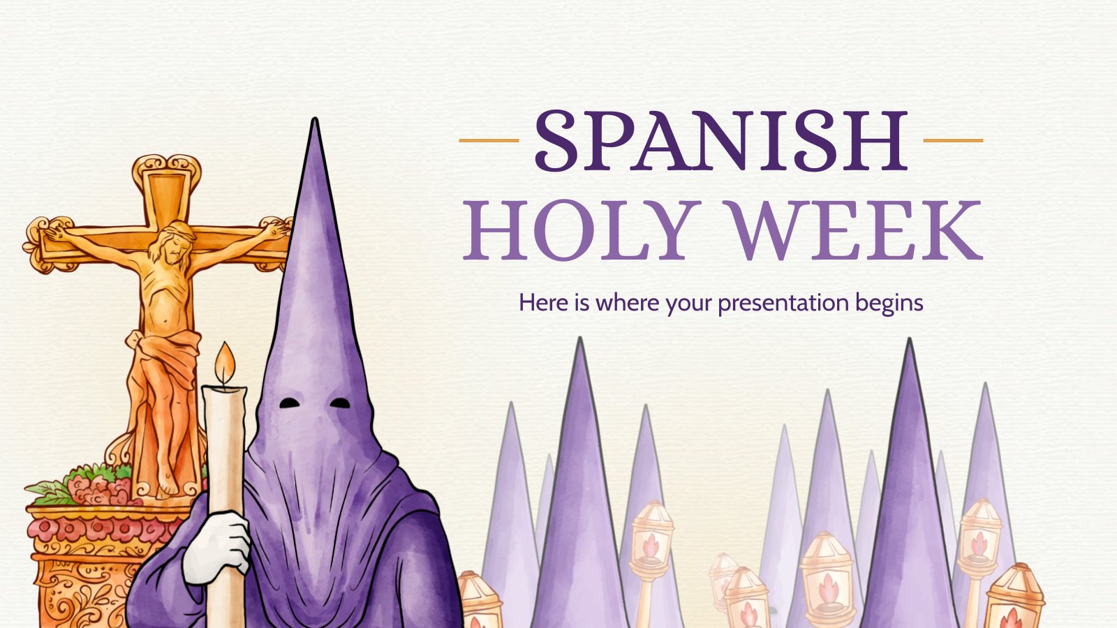 Spanish Holy Week presentation template 