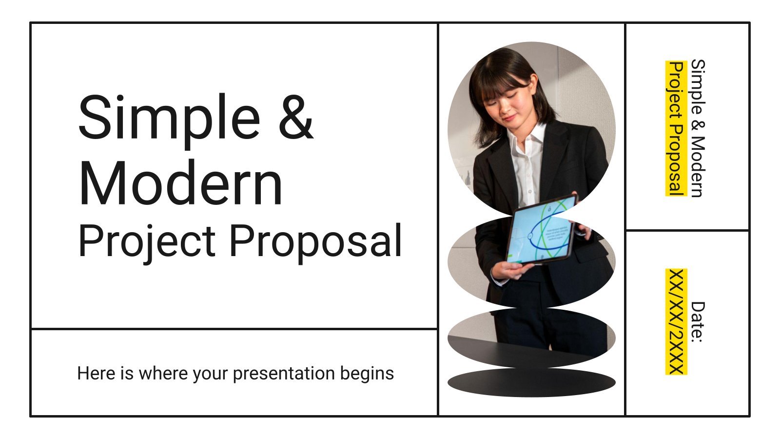 Simple & Modern Project Proposal presentation template 