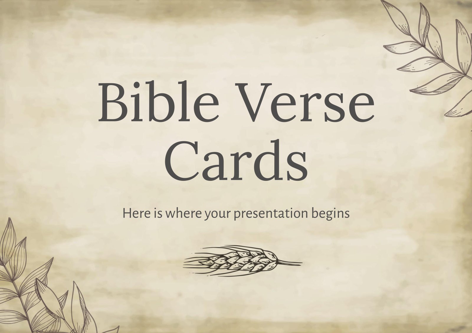 Cartes de versets bibliques Modèles de présentation