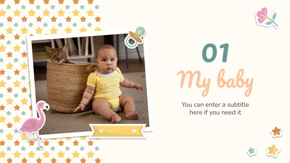 My Baby's Yearbook Google Slides and PowerPoint template