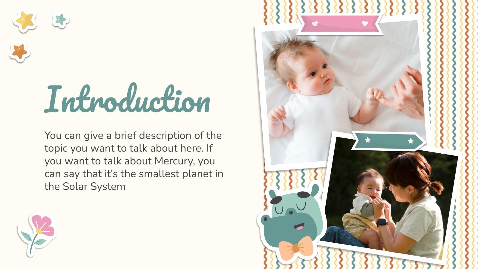 My Baby's Yearbook Google Slides and PowerPoint template