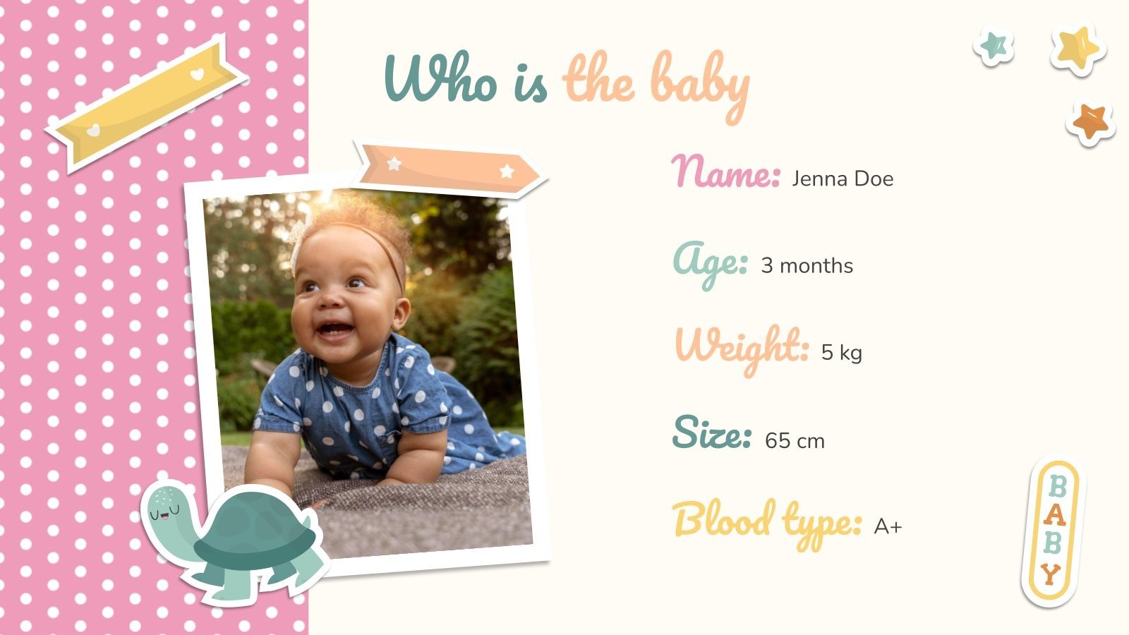 My Baby's Yearbook Google Slides and PowerPoint template