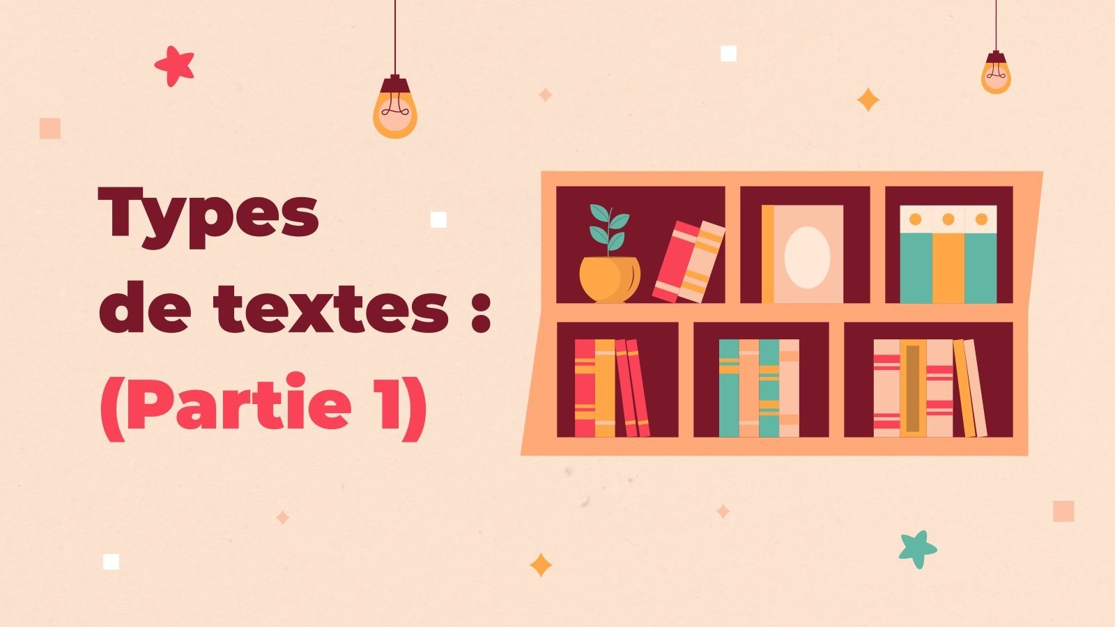 Types de textes - Partie 1 Modèles de présentation