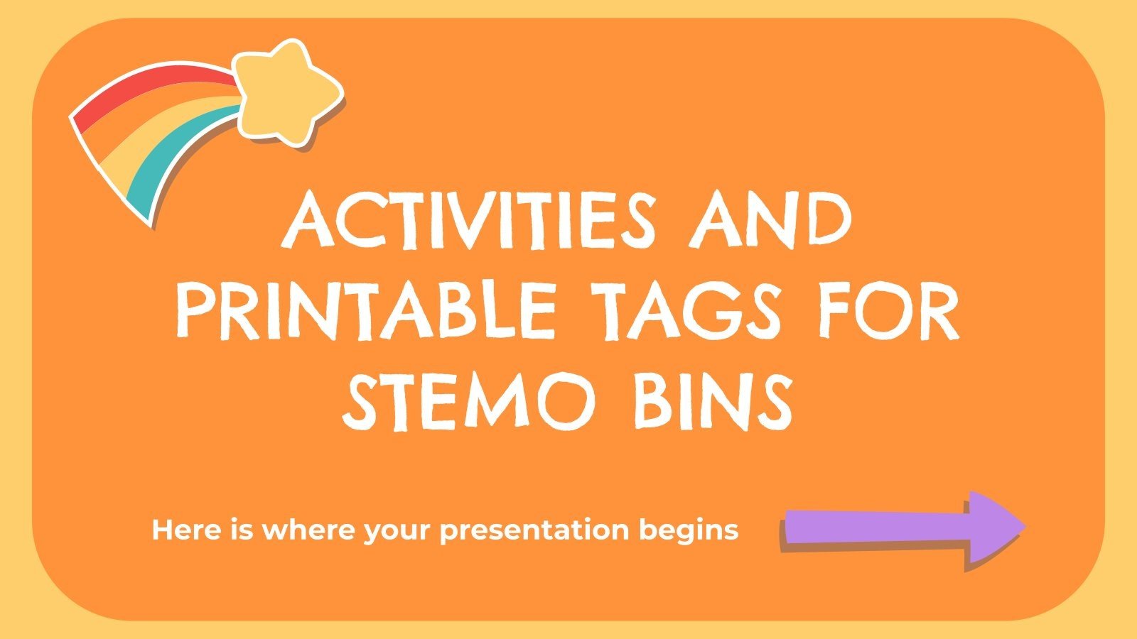 Activities and Printable Tags for STEMO Bins presentation template 