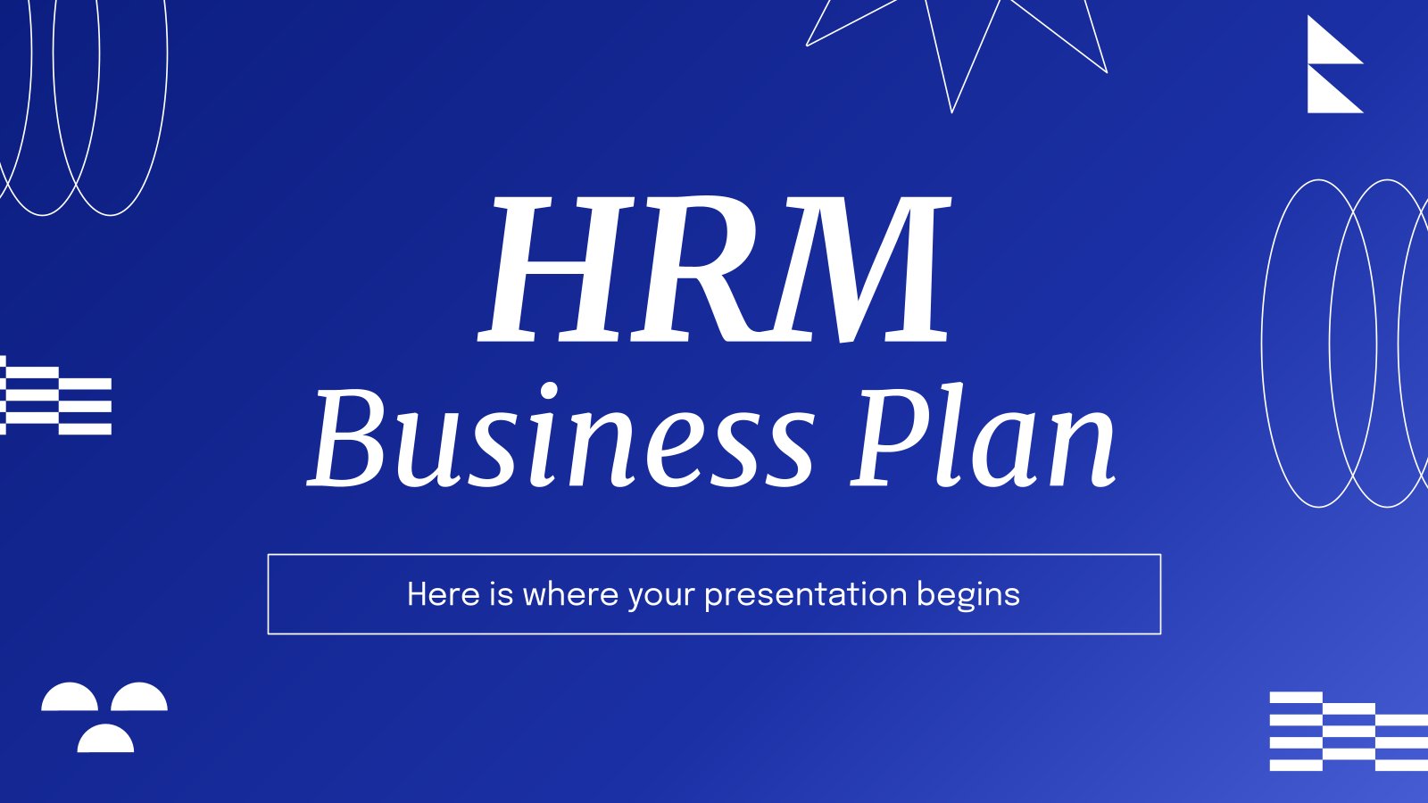 HRM Business Plan presentation template 