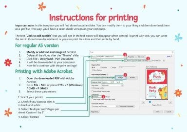 Picnic Party Invitations presentation template 