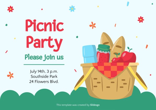 Picnic Party Invitations presentation template 